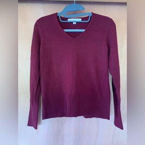 LOFT Sweater XSP Burgundy Maroon Red | Lightweight Sweater for Fall or Winter